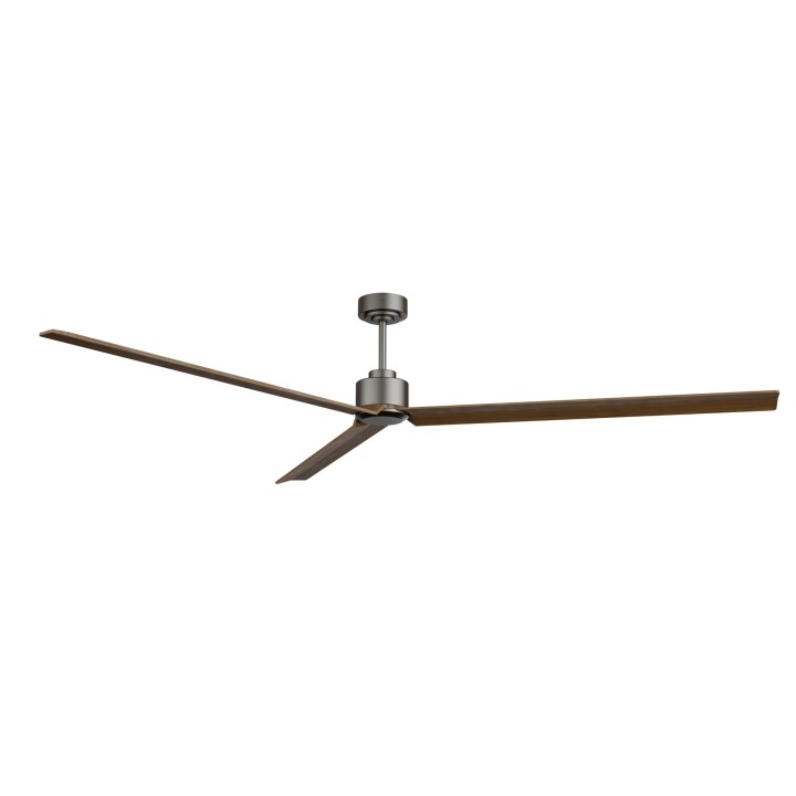 Ventilador ANNE XXL gris grafito palas madera oscura sin luz – Sulion
