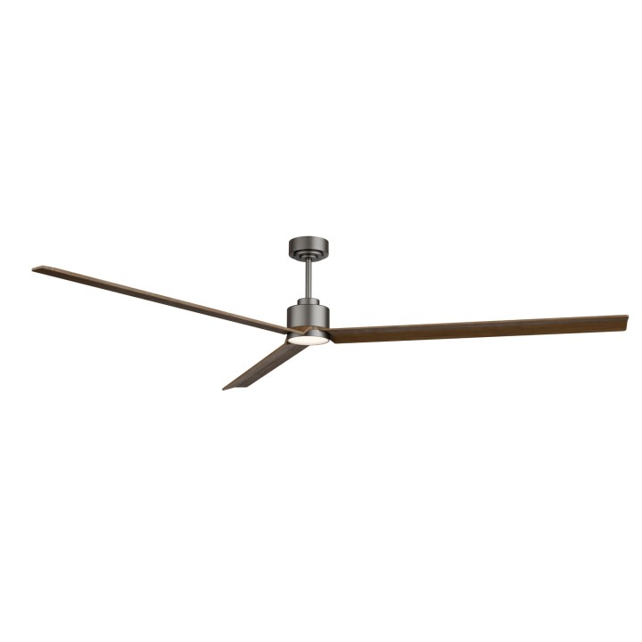 Ventilador ANNE XXL gris grafito palas madera oscura luz general – Sulion