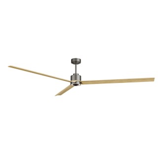 Ventilador ANNE XXL gris grafito palas madera clara luz indirecta Sulion