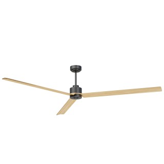 Ventilador ANNE XXL gris grafito palas madera clara luz confort Sulion
