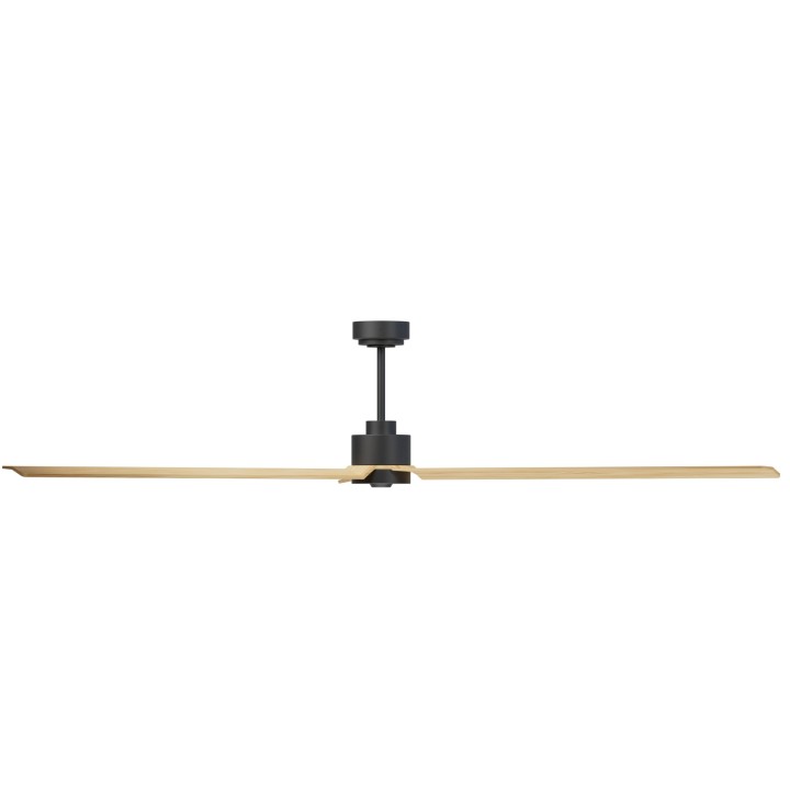 Ventilador ANNE XXL gris grafito palas madera clara luz confort Sulion