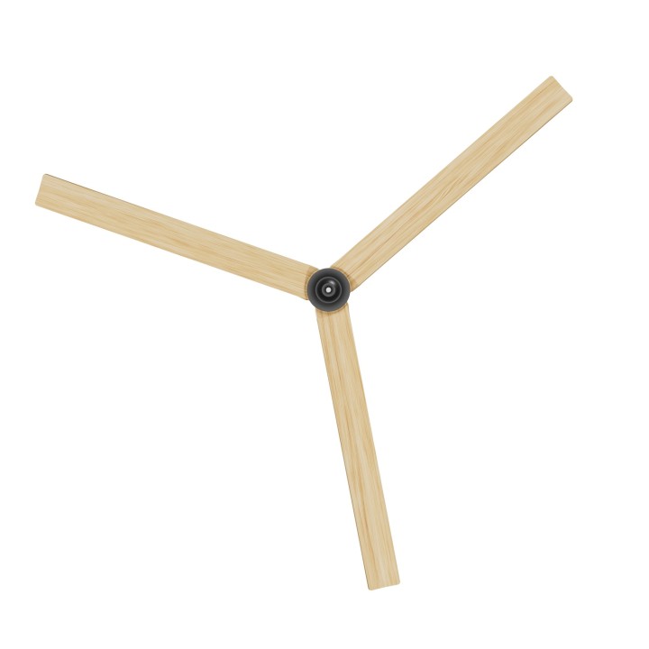 Ventilador ANNE XXL gris grafito palas madera clara luz confort Sulion