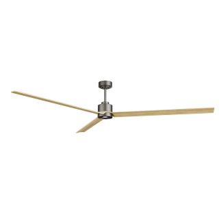 Ventilador ANNE XXL gris grafito palas madera clara luz focal – Sulion