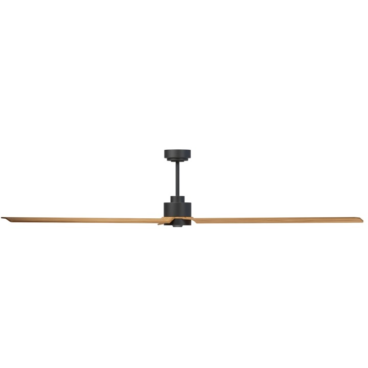 Ventilador ANNE XXL gris grafito palas madera media luz confort Sulion