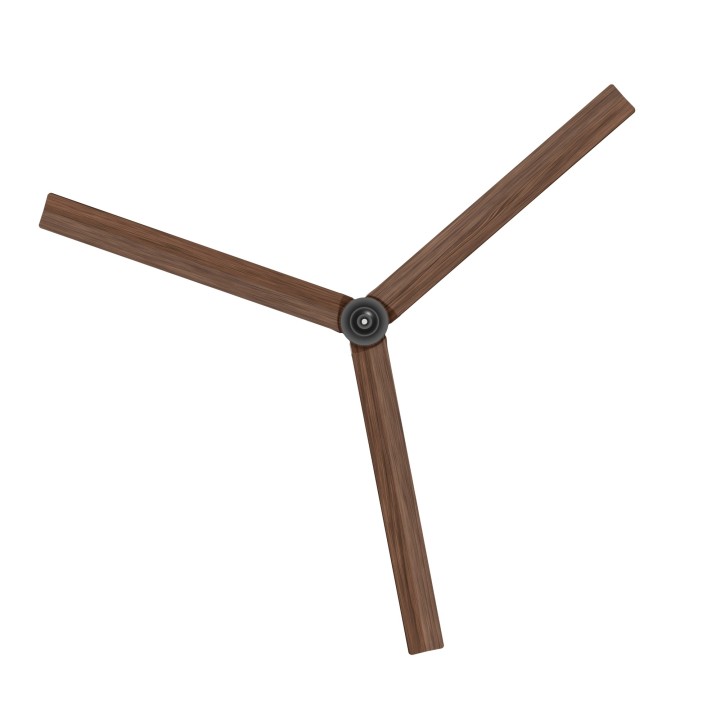 Ventilador ANNE XXL gris grafito pala madera oscura luz confort Sulion