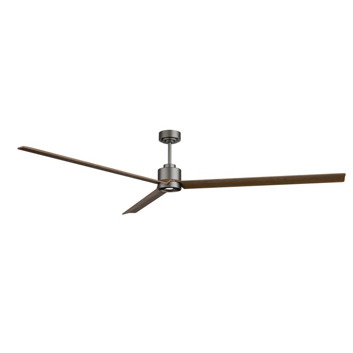 Ventilador ANNE XXL gris grafito palas madera oscura luz focal – Sulion
