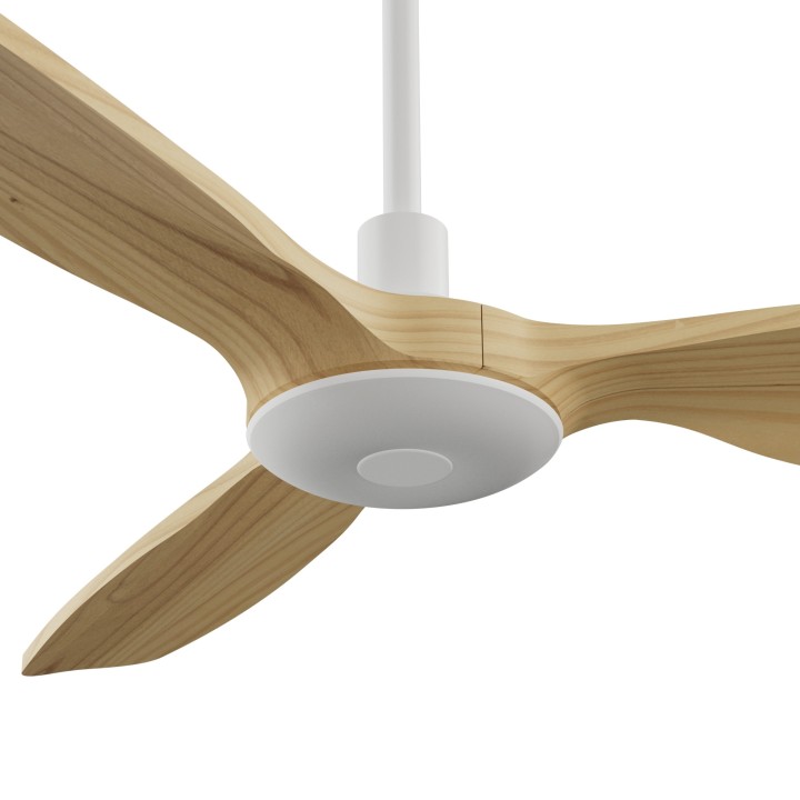 Ventilador BALCONY NEO M blanco palas madera clara con luz – Sulion