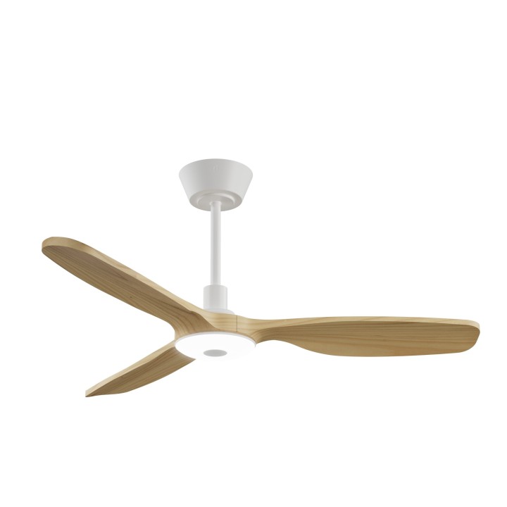 Ventilador BALCONY NEO M blanco palas madera clara con luz – Sulion