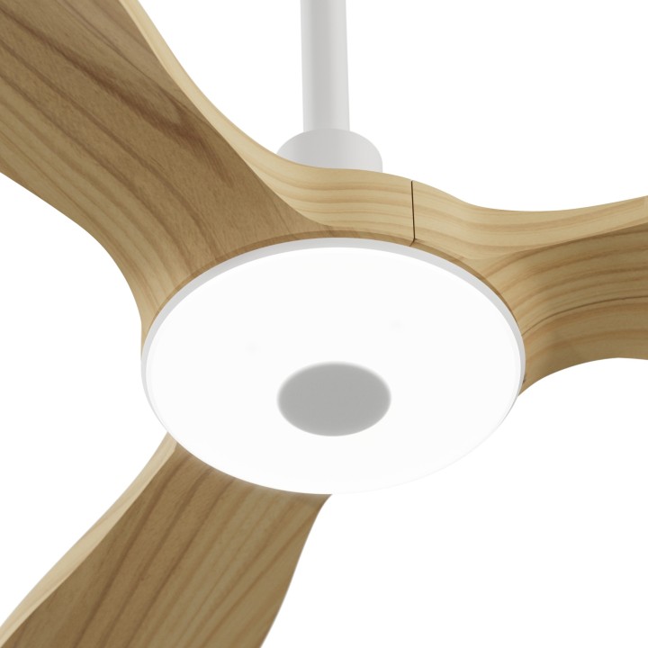 Ventilador BALCONY NEO M blanco palas madera clara con luz – Sulion