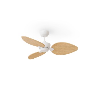 Ventilador ALMA S blanco madera clara sin luz – Sulion