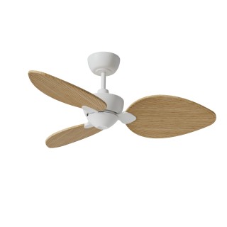Ventilador ALMA S blanco madera clara luz confort – Sulion