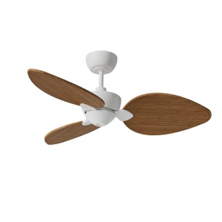 Ventilador ALMA S blanco madera clara luz confort – Sulion