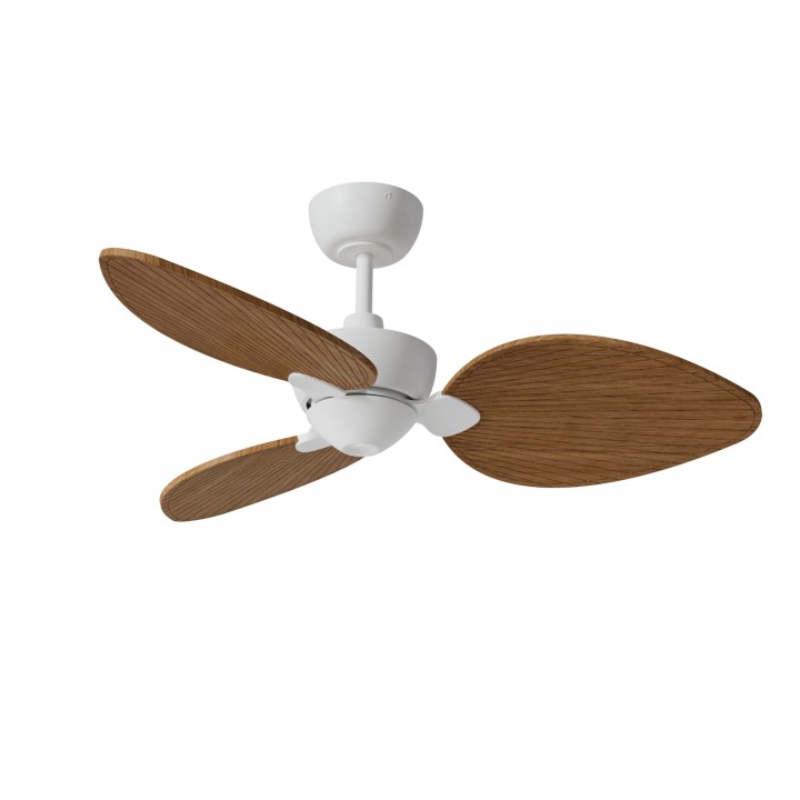 Ventilador ALMA S blanco madera clara luz confort – Sulion