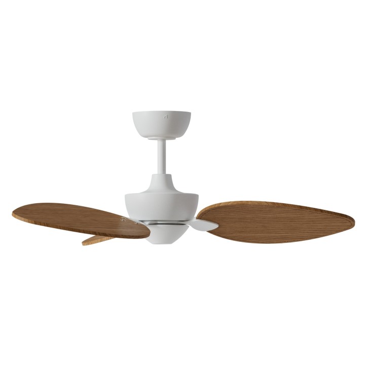 Ventilador ALMA S blanco madera clara luz confort – Sulion