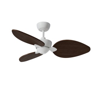 Ventilador ALMA S blanco madera media luz confort – Sulion