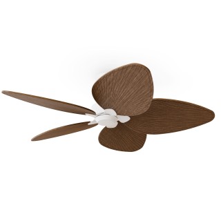 Ventilador ALMA L blanco madera oscura sin luz – Sulion