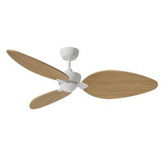 Ventilador ALMA L blanco madera clara luz confort – Sulion