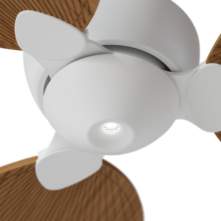 Ventilador ALMA L blanco madera clara luz confort – Sulion