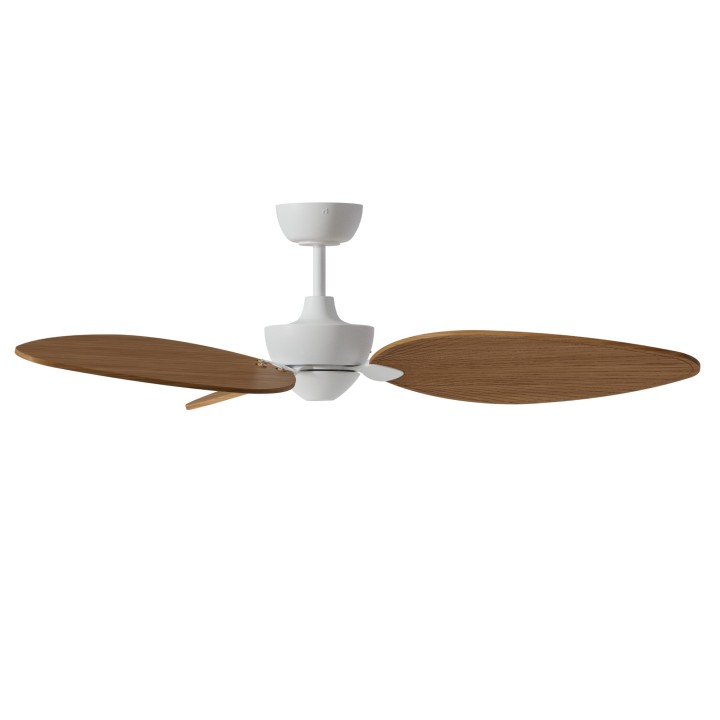Ventilador ALMA L blanco madera clara luz confort – Sulion