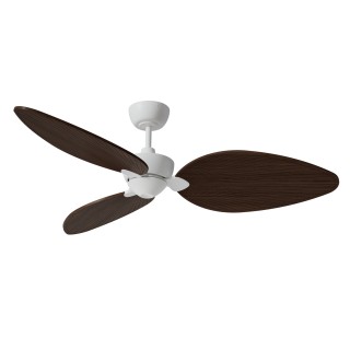 Ventilador ALMA L blanco madera media luz confort – Sulion