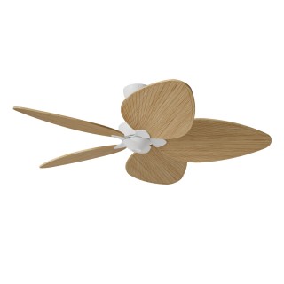 Ventilador ALMA L blanco madera media luz confort – Sulion
