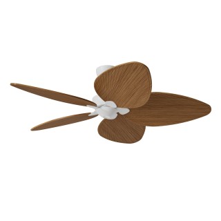 Ventilador ALMA L blanco madera oscura luz confort – Sulion
