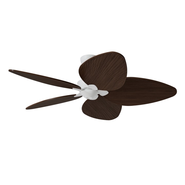 Ventilador ALMA L blanco madera oscura luz confort – Sulion