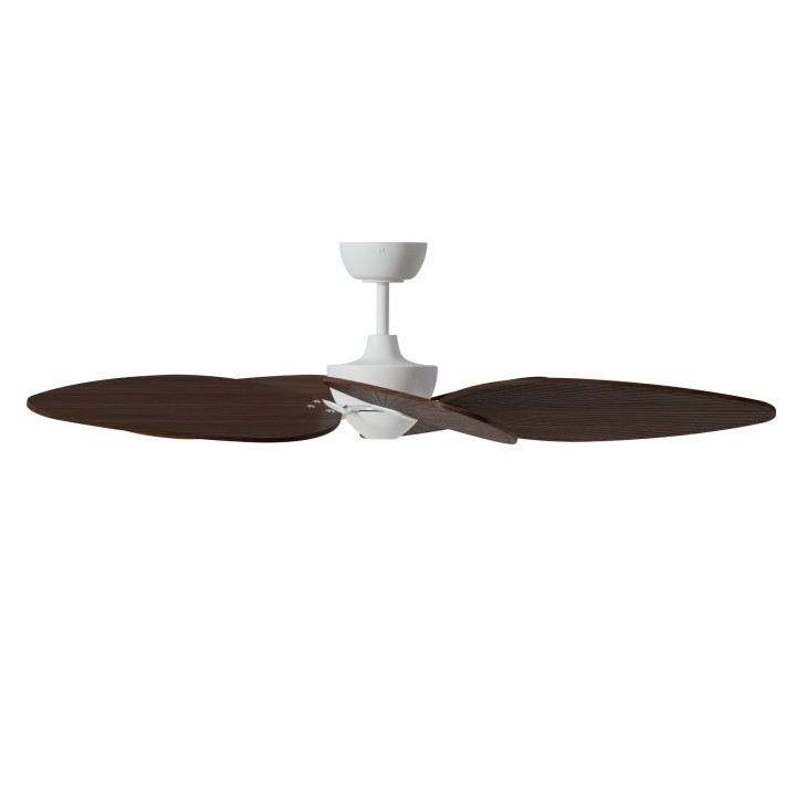 Ventilador ALMA L blanco madera oscura luz confort – Sulion