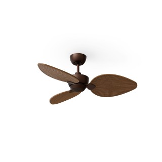 Ventilador ALMA S óxido madera media sin luz – Sulion