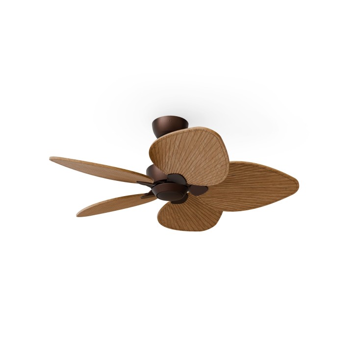 Ventilador ALMA S óxido madera oscura sin luz – Sulion