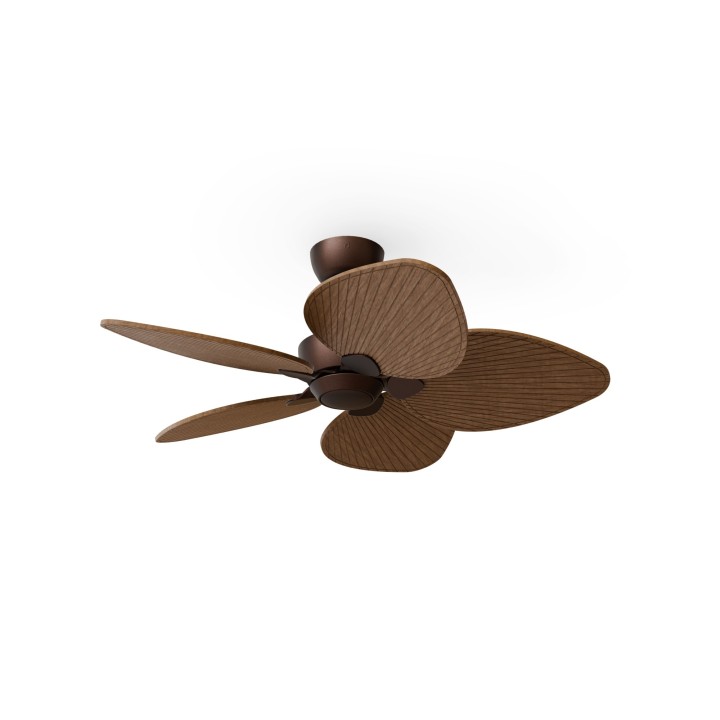 Ventilador ALMA S óxido madera oscura sin luz – Sulion