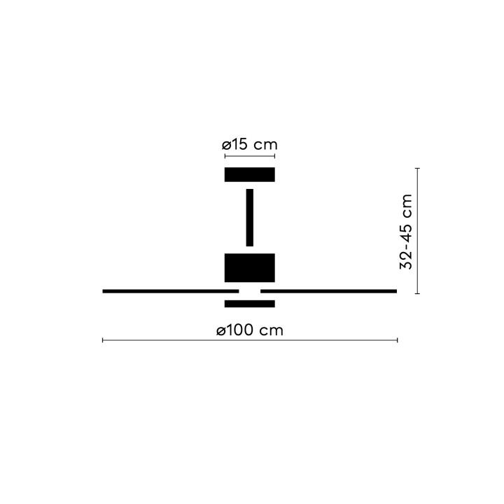 Ventilador ALMA S óxido madera oscura sin luz – Sulion