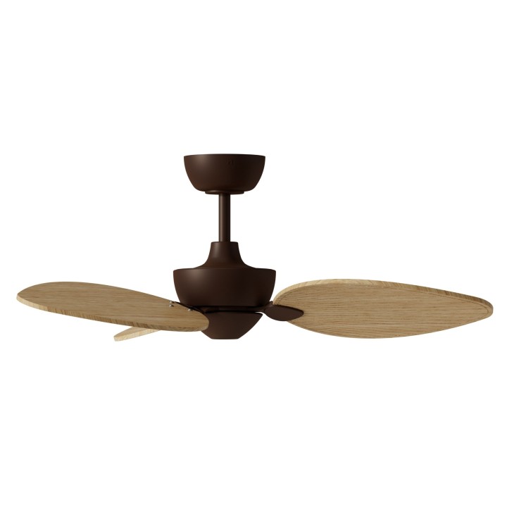 Ventilador ALMA S óxido madera clara luz confort – Sulion