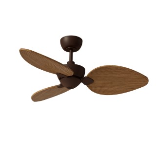 Ventilador ALMA S óxido madera clara luz confort – Sulion