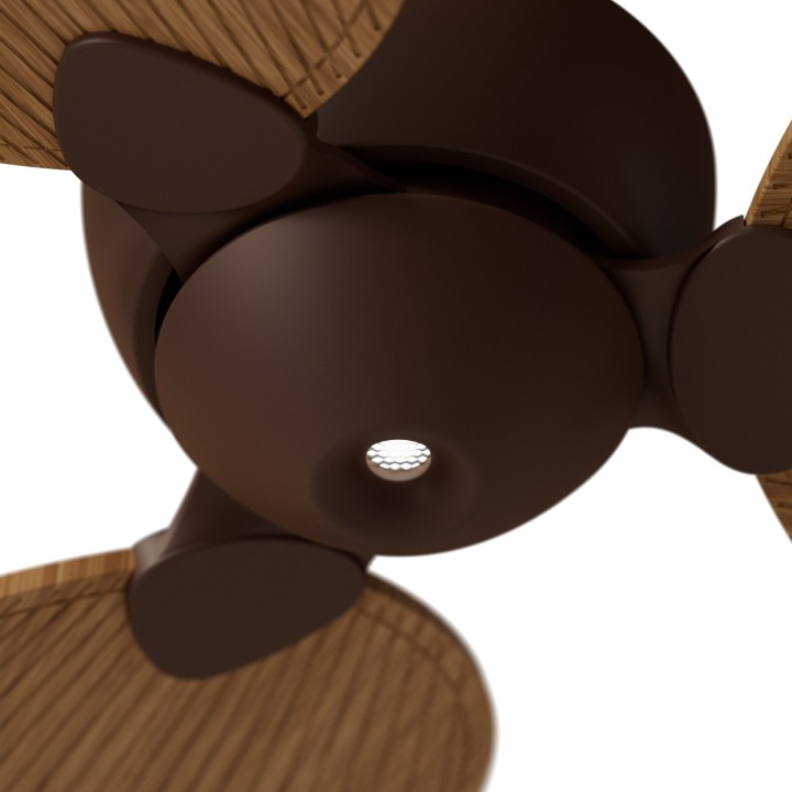 Ventilador ALMA S óxido madera clara luz confort – Sulion