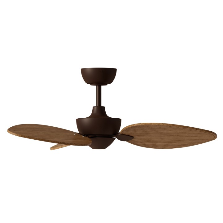 Ventilador ALMA S óxido madera clara luz confort – Sulion