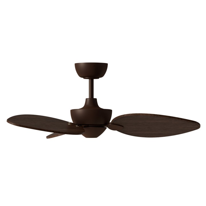Ventilador ALMA S óxido madera media luz confort – Sulion
