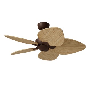 Ventilador ALMA S óxido madera media luz confort – Sulion