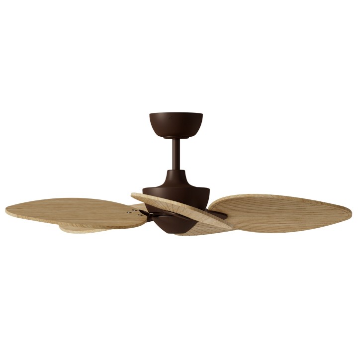 Ventilador ALMA S óxido madera media luz confort – Sulion