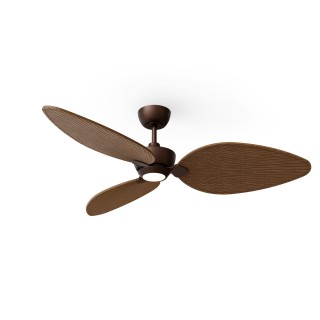 Ventilador ALMA L óxido madera media con luz – Sulion