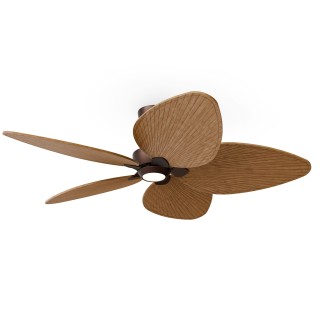 Ventilador ALMA L óxido madera oscura con luz – Sulion