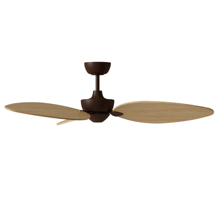 Ventilador ALMA L óxido madera clara luz confort – Sulion