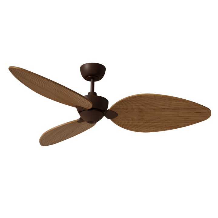 Ventilador ALMA L óxido madera clara luz confort – Sulion