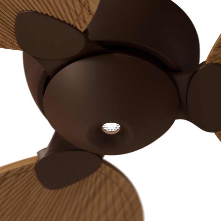Ventilador ALMA L óxido madera clara luz confort – Sulion