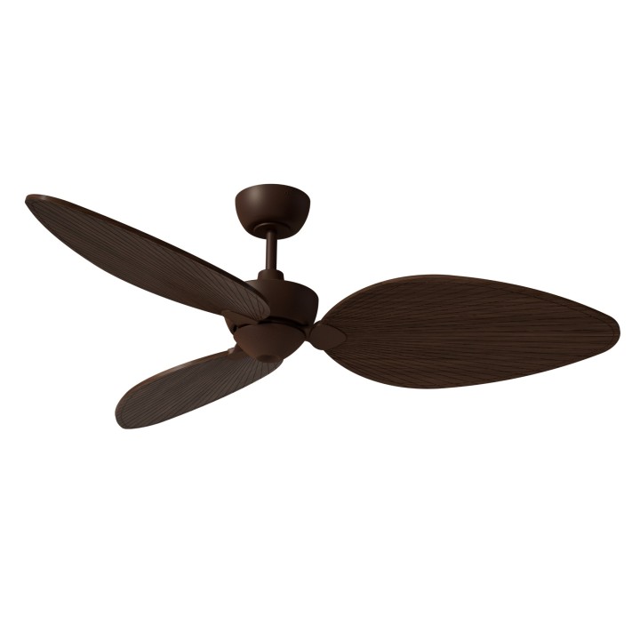 Ventilador ALMA L óxido madera media luz confort – Sulion