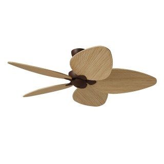 Ventilador ALMA L óxido madera media luz confort – Sulion
