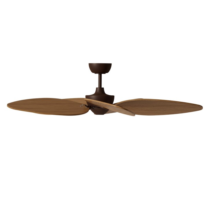 Ventilador ALMA L óxido madera oscura luz confort – Sulion