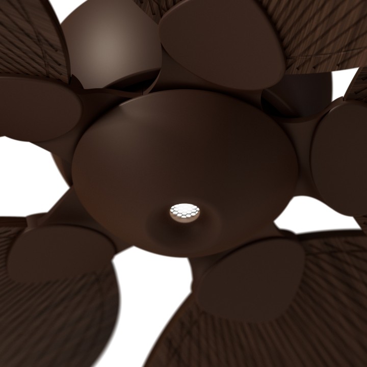 Ventilador ALMA L óxido madera oscura luz confort – Sulion