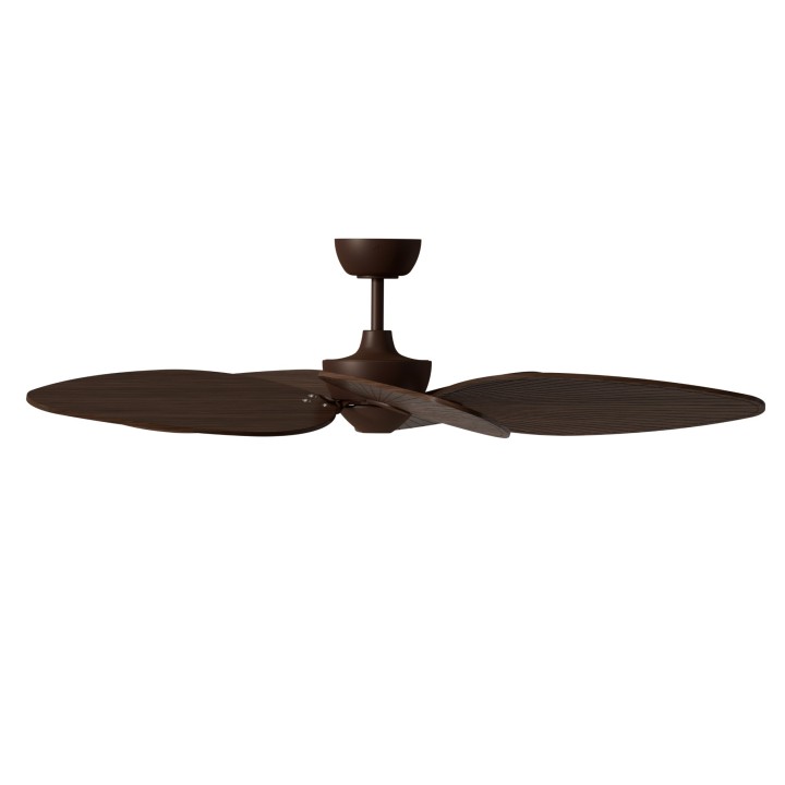 Ventilador ALMA L óxido madera oscura luz confort – Sulion