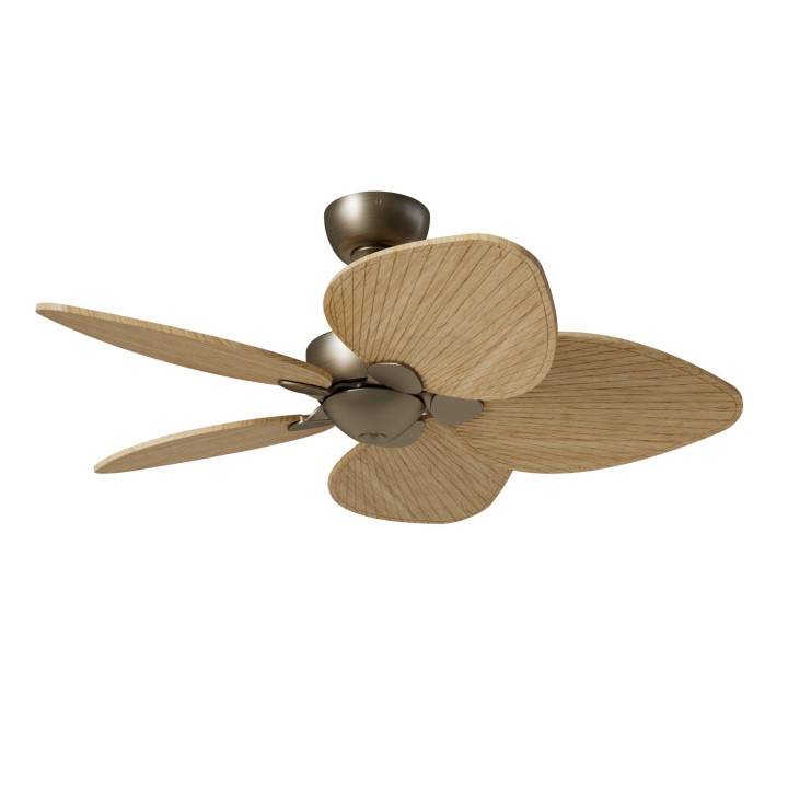 Ventilador ALMA S latón madera media luz confort – Sulion